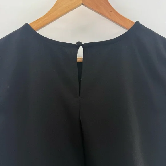 NWT Jules & Leopold Sleeveless Classic Cropped Blouse Shirt Black Size Large - Picture 3 of 8